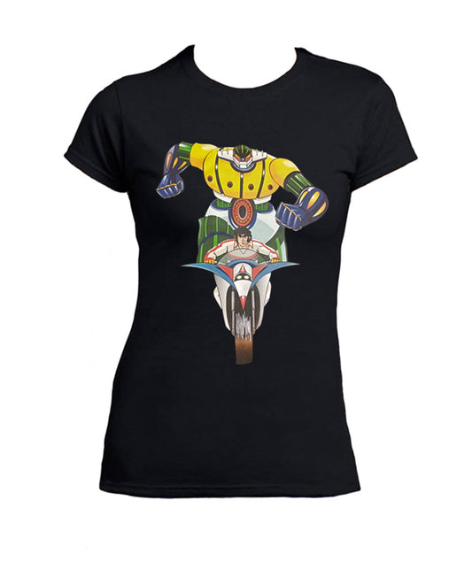 Jeeg Robot T-Shirt Woman Cartoons 80s