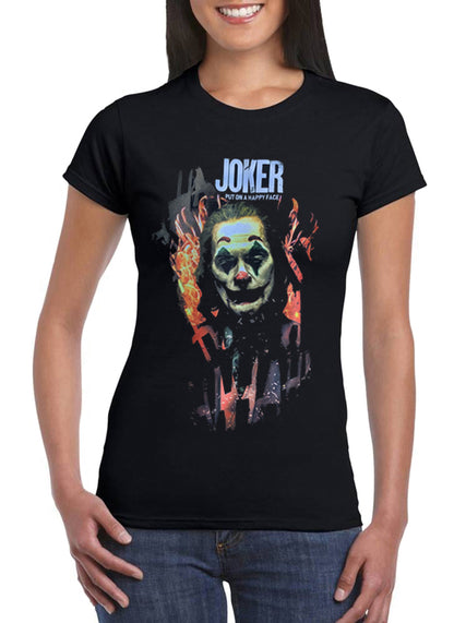 T Shirt Joker Fiamme Donna Joaquin Phoenix