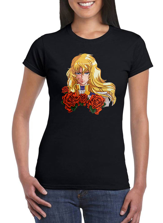 T-shirt Lady Oscar pour femmes, dessins animés des années 80