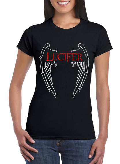 T Shirt Lucifer Ali Donna Serie TV