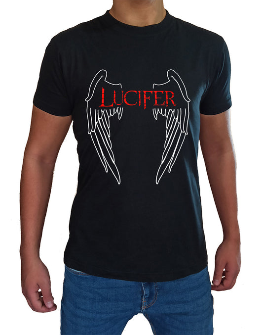 T Shirt Lucifer Ali Uomo Bambino Serie TV