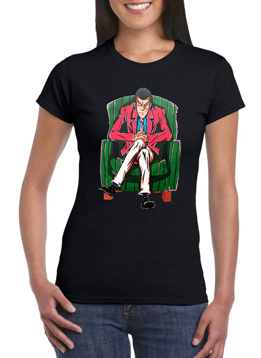 Lupin 3 T-shirt femme dessins animés des années 90