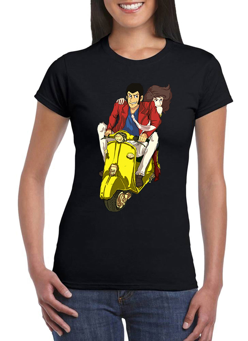 T Shirt Lupin 3 Donna Margot Moto Cartoni Animati