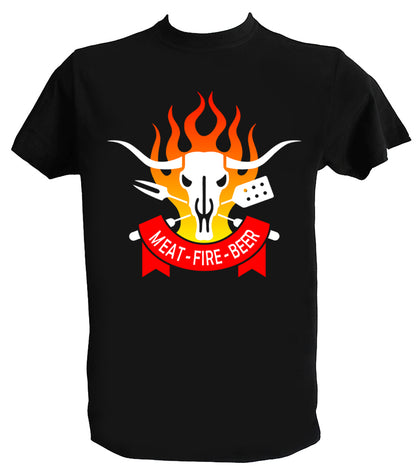 T Shirt Meat Fire Beer Man Child