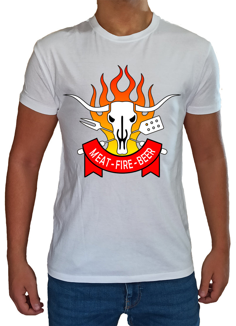 T Shirt Meat Fire Beer Man Child