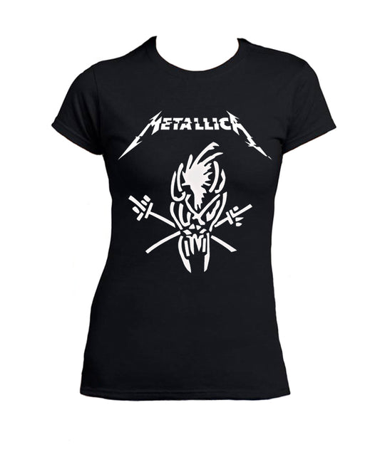T Shirt Gruppo Rock Metal Donna Scary Guy