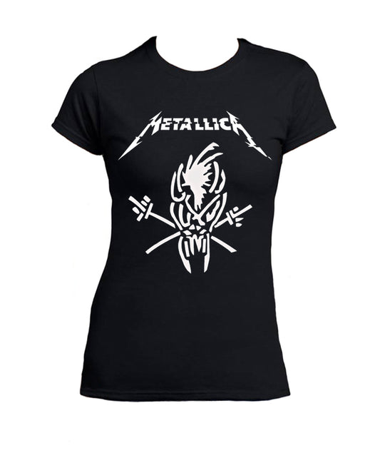 Rock Metal Band T shirt Woman Scary Guy