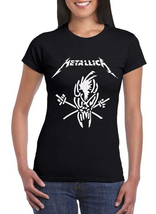 Rock Metal Band T shirt Woman Scary Guy