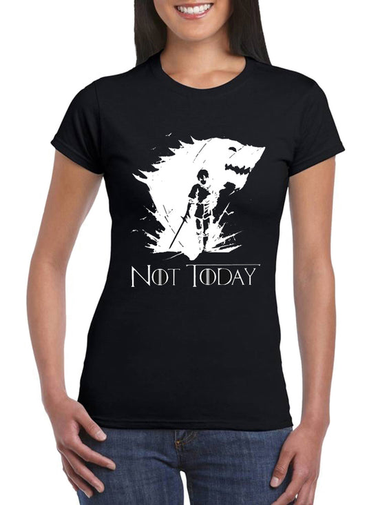 Arya Stark T-Shirt Woman Not Today TV Series