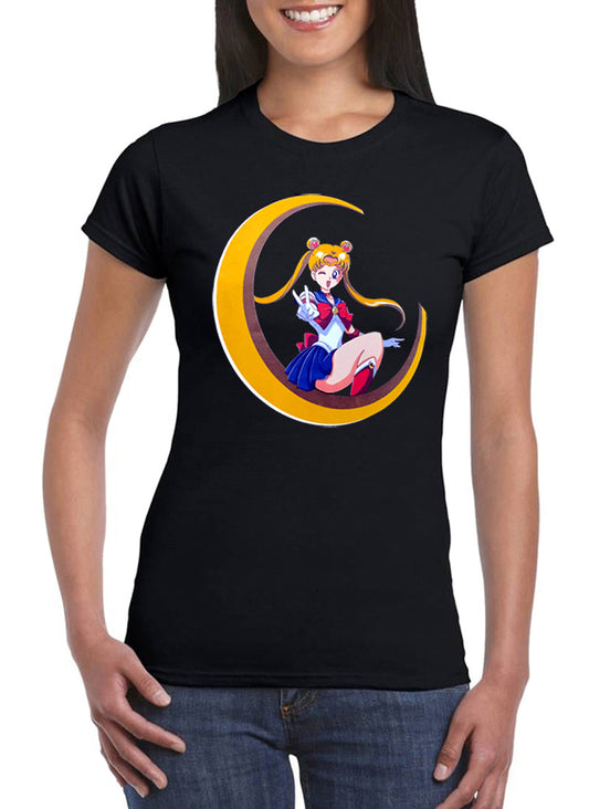 T-shirt Sailor Moon pour femmes, dessins animés