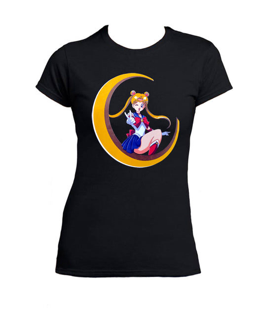 T-shirt Sailor Moon pour femmes, dessins animés