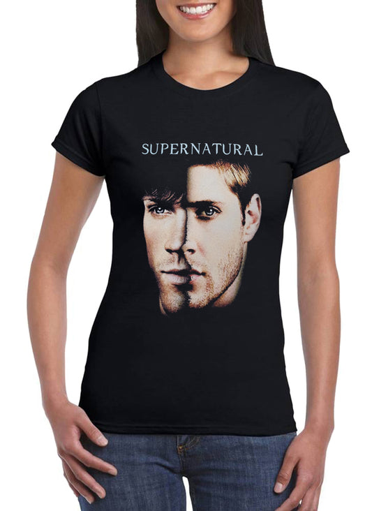 T Shirt Supernatural Donna Sam Dean Serie TV