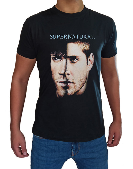 Tee Shirt Supernatural Homme Enfant Série TV Sam Dean