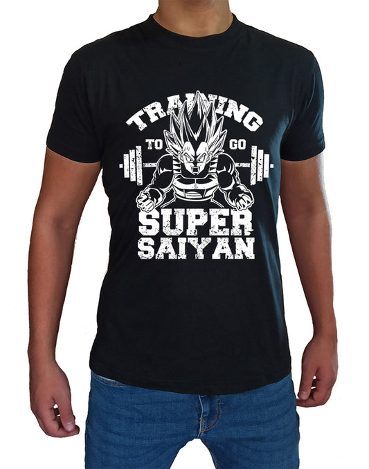 T Shirt Training Super Sayan Uomo Bambino DBZ Vegeta