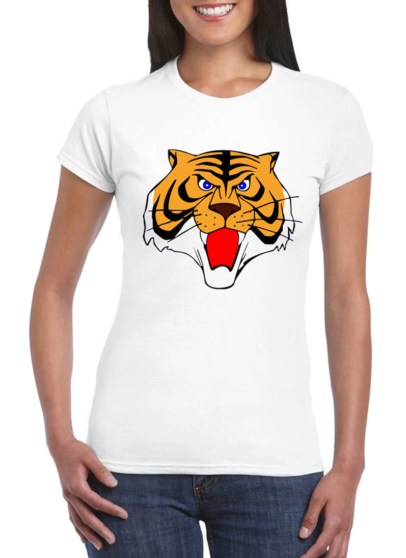 T-shirt Tiger Man pour femmes, dessins animés des années 80