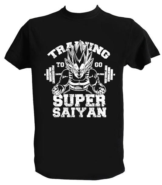 T Shirt Training Super Sayan Uomo Bambino DBZ Vegeta