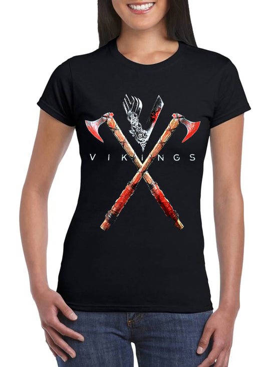 T Shirt Viking Ragnar Donna